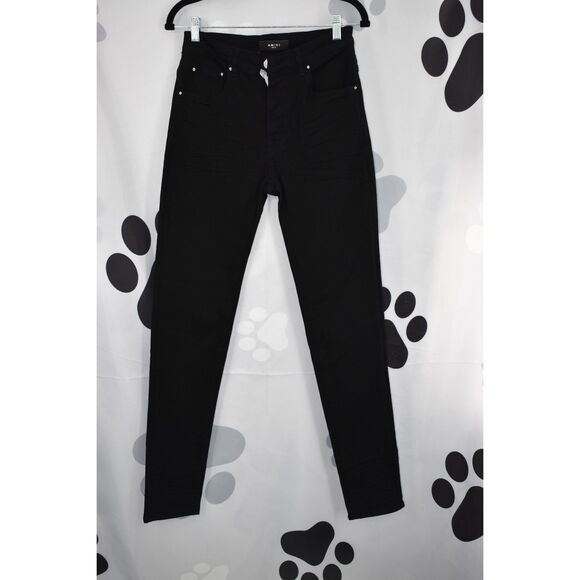 Amiri NWT Stack Jean Italian Stretch Skinny Leg Solid Black Denim Jeans Size 30 - Picture 3 of 12